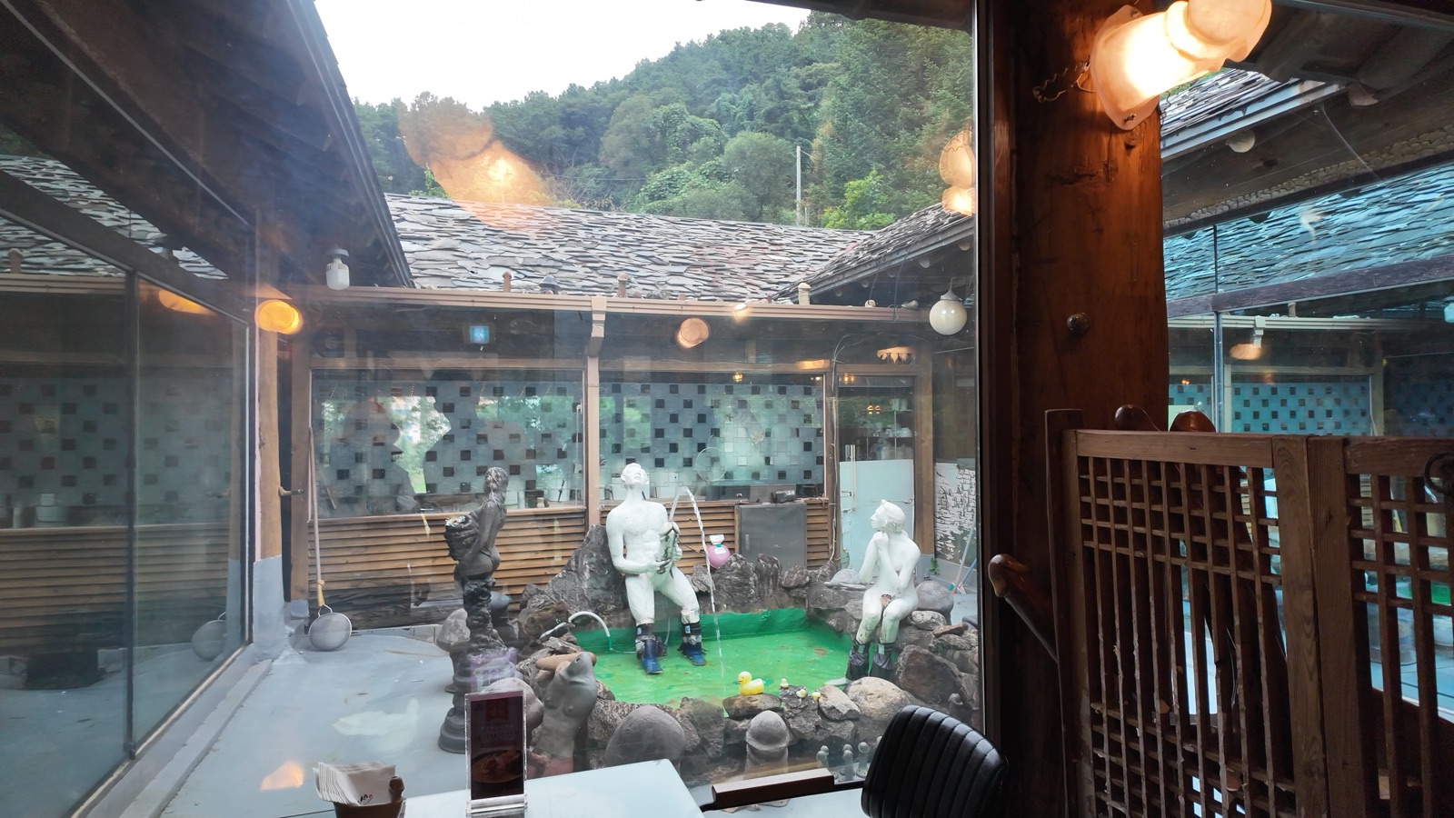 Kkochu statues in the Deulmusae parking lot Pocheon Korea