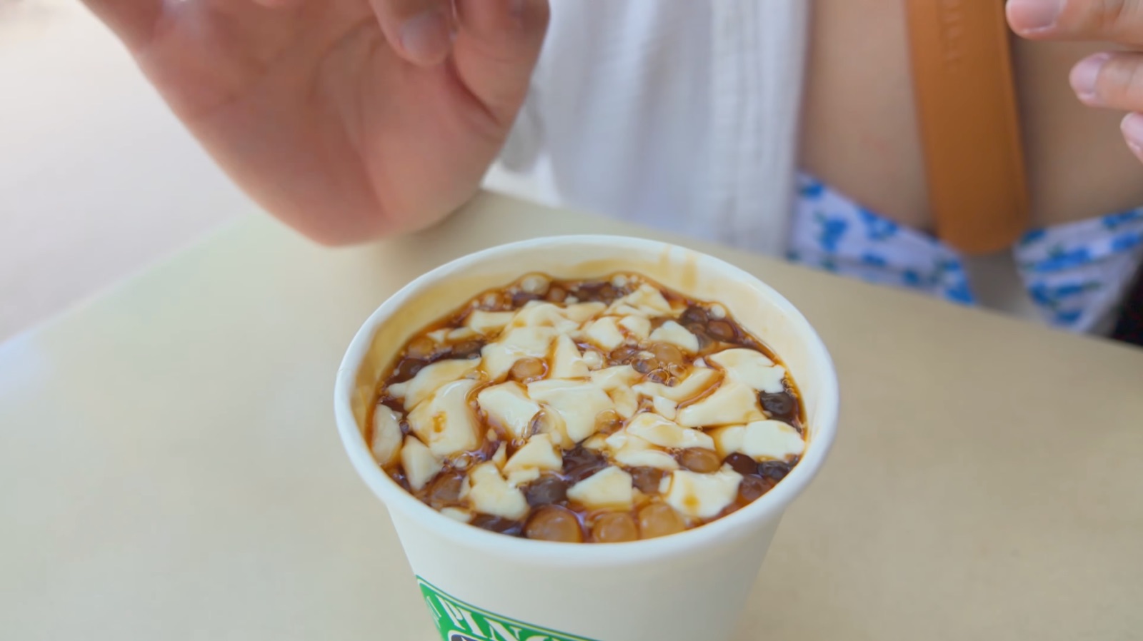 Filipino taho with soft tofu and sago