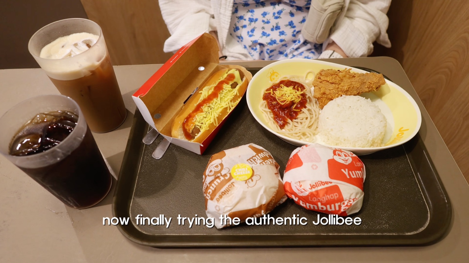 Jollibee Philippines spaghetti and Yumburger