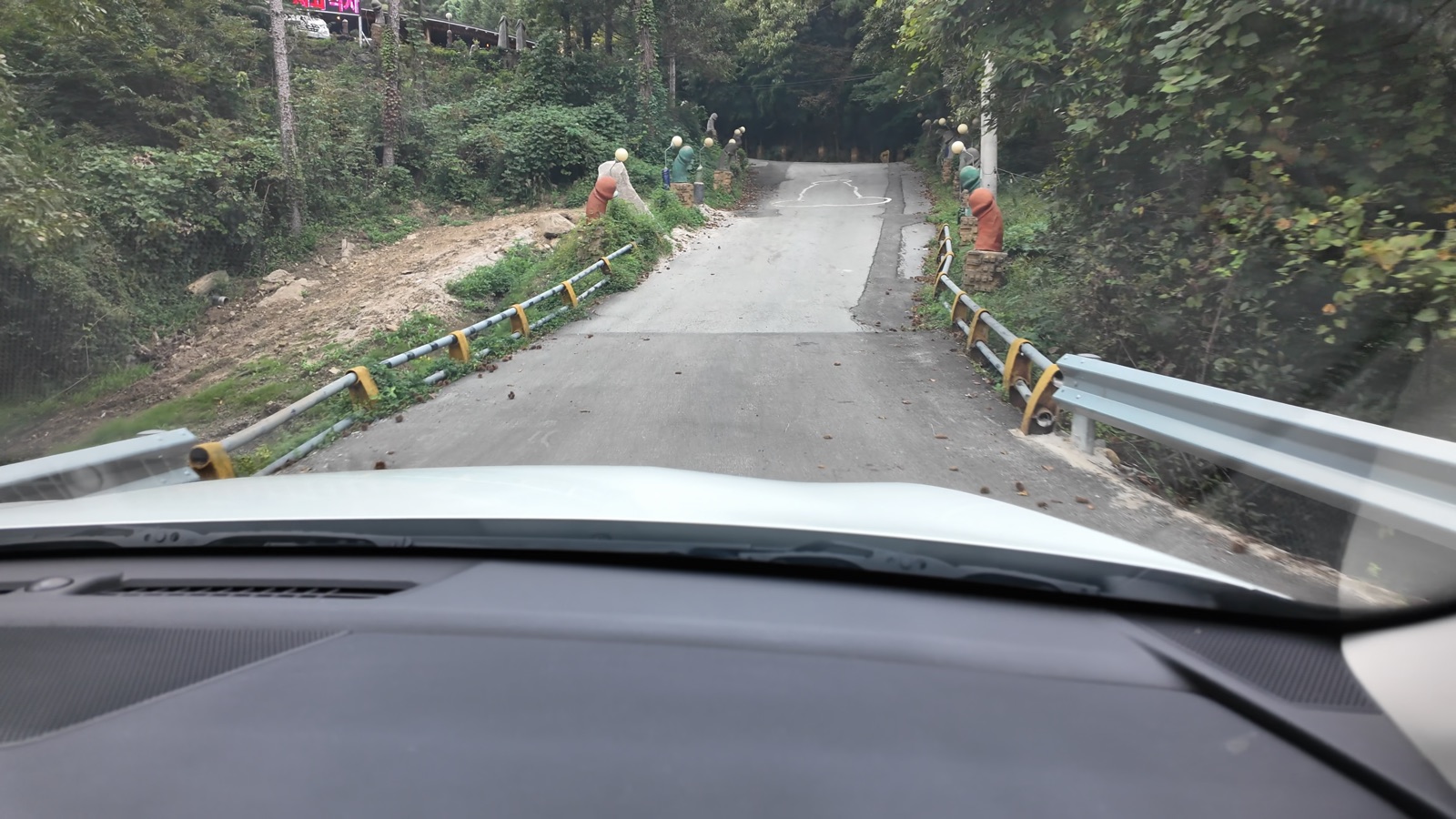 Kkochu statues lining the road to Deulmusae