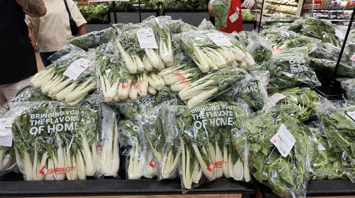 Bok choy bagged fresh at Seafood City Chandler
