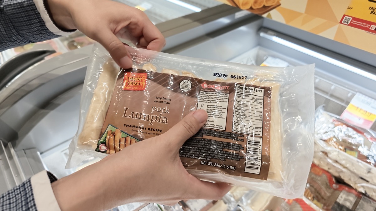 Frozen pork lumpia selection at Seafood City Chandler