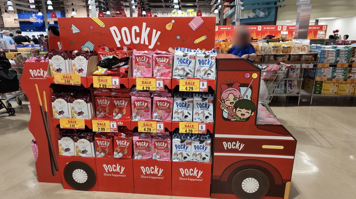 Pocky stand at Seafood City Chandler