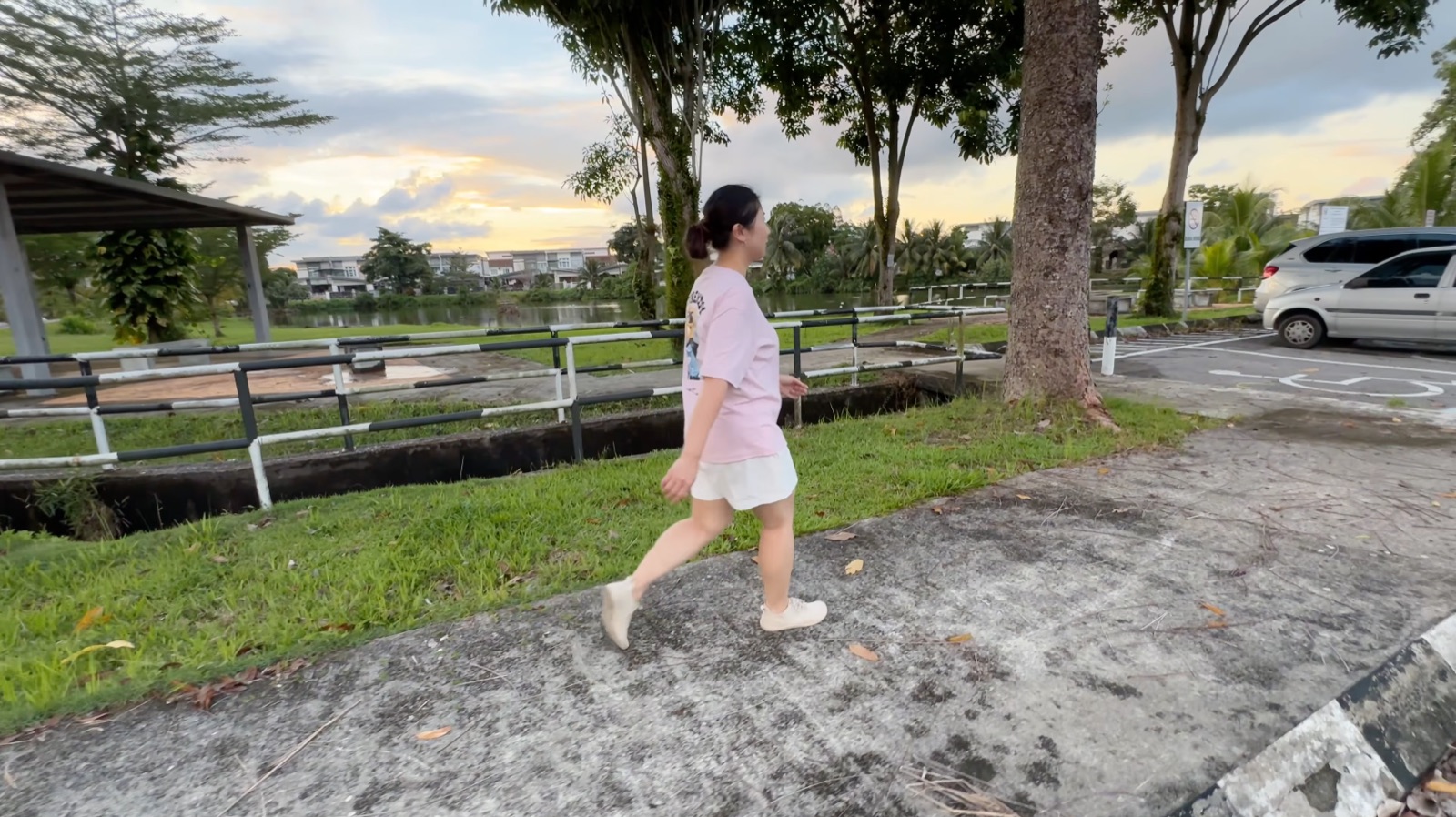 Walking 10,000+ steps a day in the Vivaia Maven sneaker in Southeast Asia