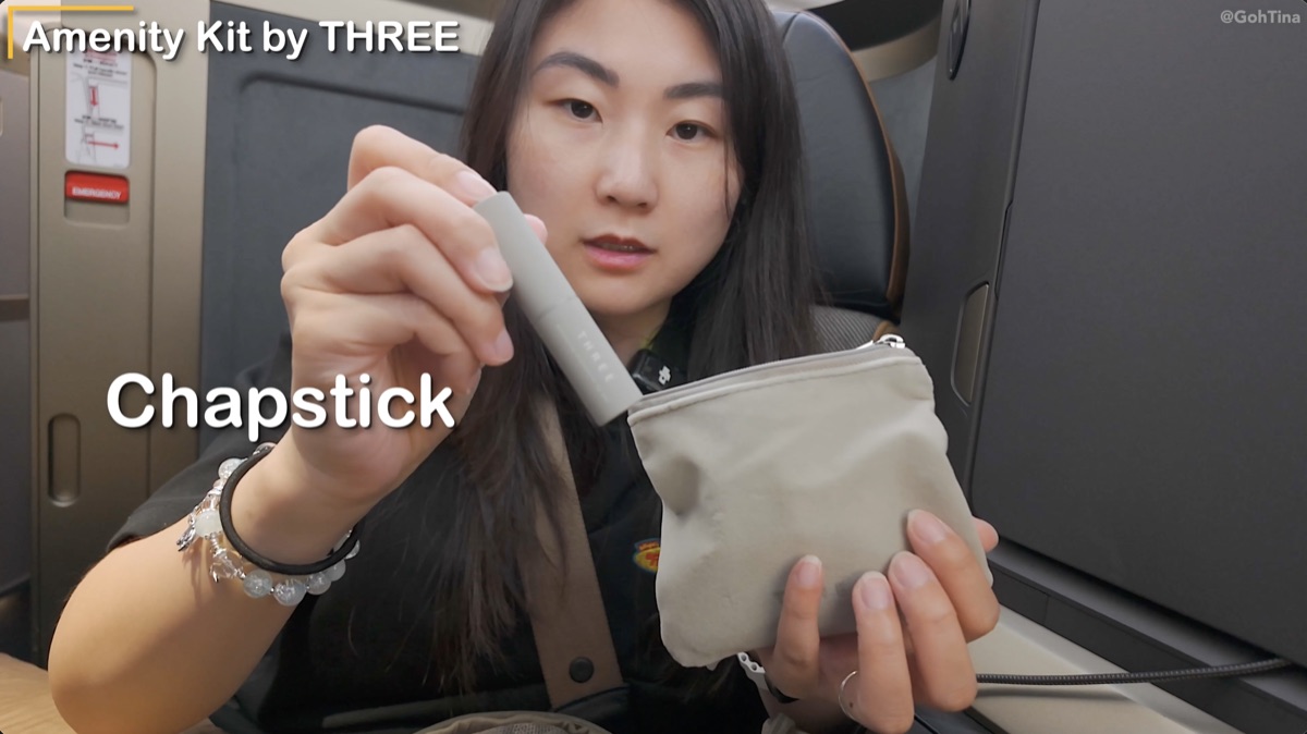 Chapstick in the Starlux amenity kit