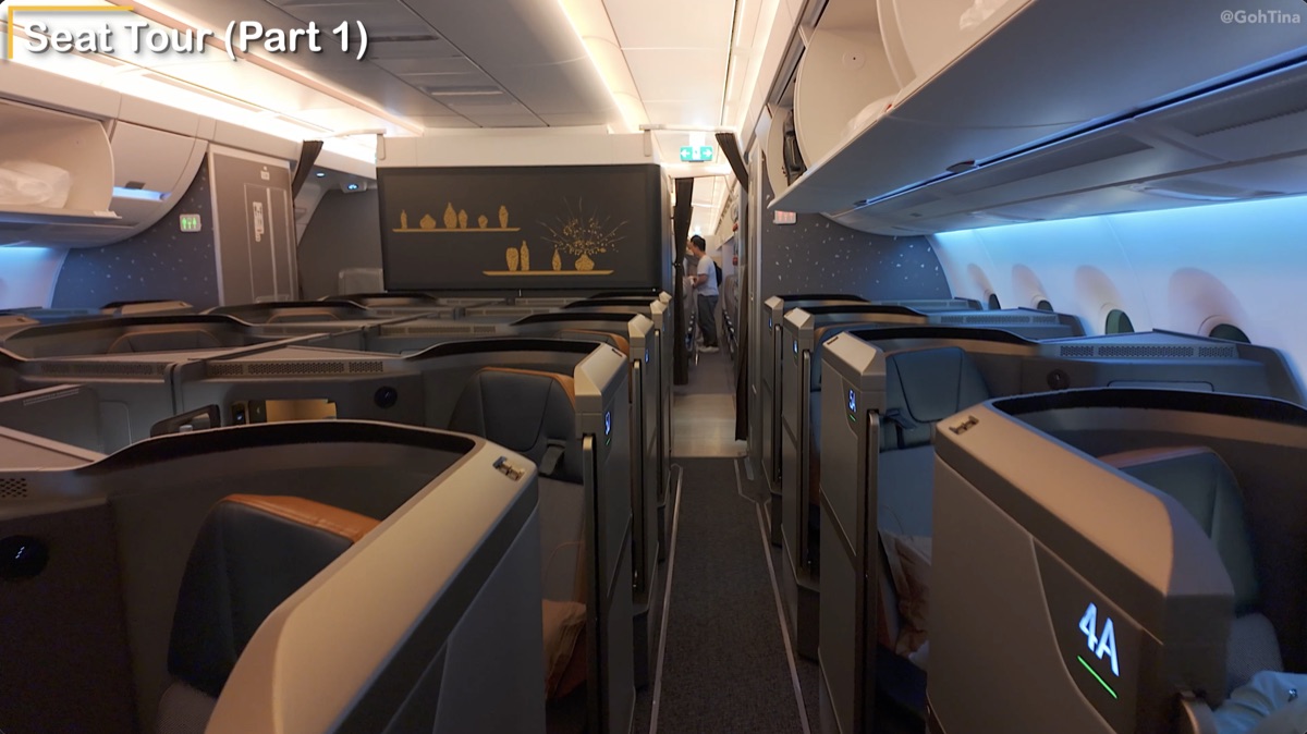 Starlux business class cabin and seat layout