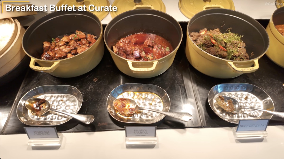 Hot food station at Curate breakfast
