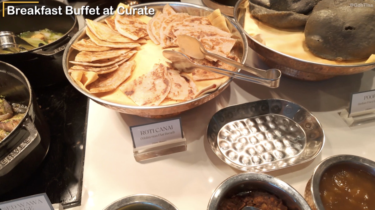 Roti canai and local food at Curate breakfast