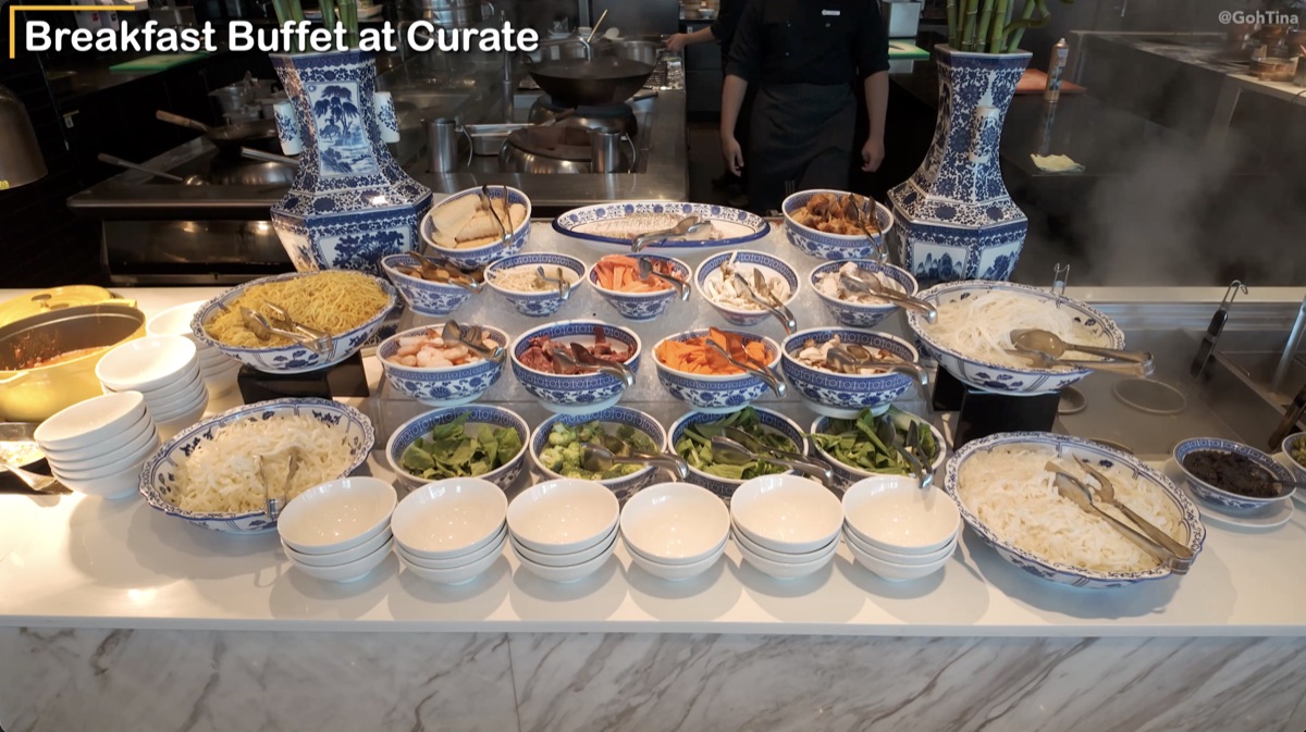 Noodle station at Curate breakfast