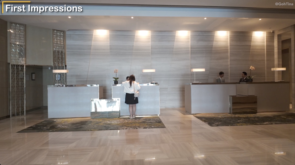 Lobby reception desk at Four Seasons Kuala Lumpur