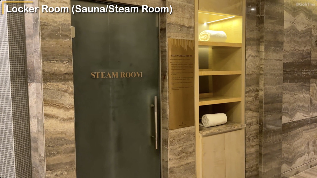 Steam room in the locker room