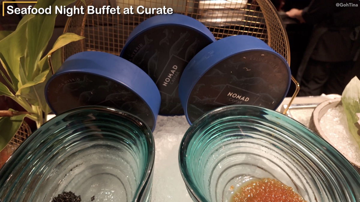 Caviar station at the seafood night buffet