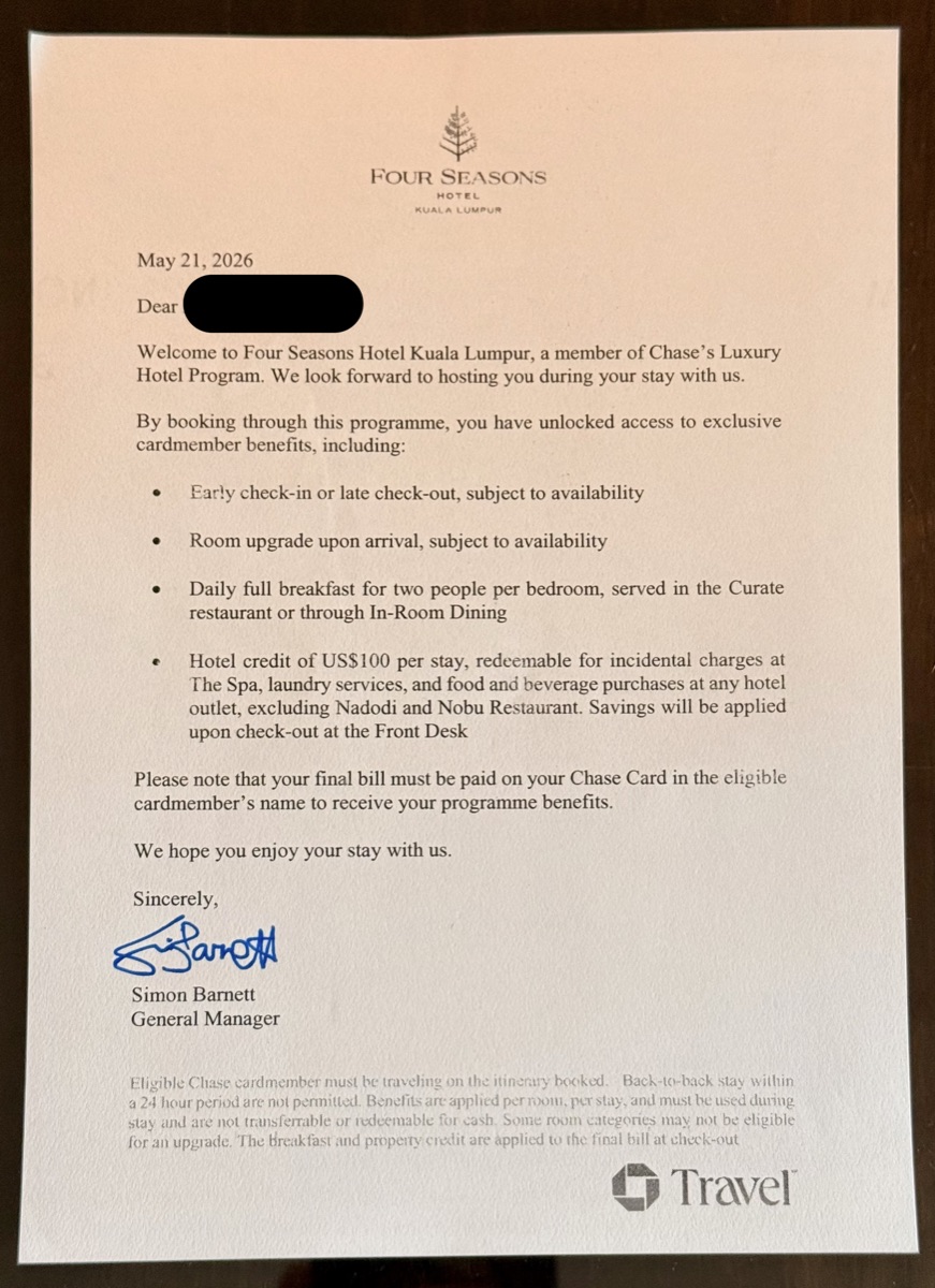 The Edit by Chase Travel benefits checklist