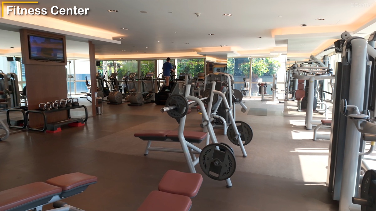 Fitness center equipment at Grand Hyatt Kuala Lumpur