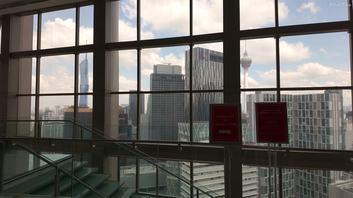 View of Merdeka 118 and KL Tower from the lobby