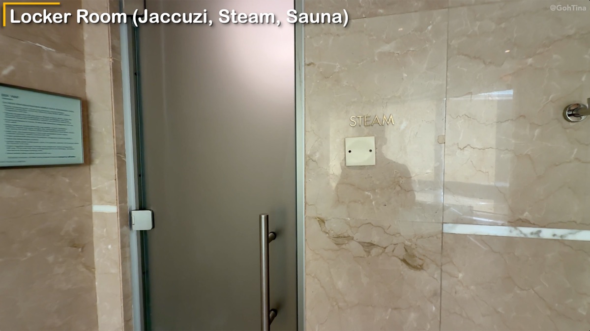 Steam room in the locker room