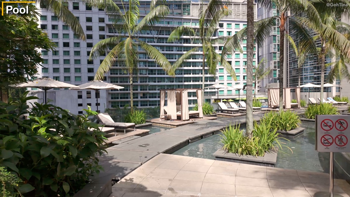 Pool with city views at Grand Hyatt Kuala Lumpur