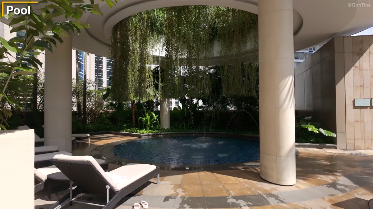Another view of the pool at Grand Hyatt Kuala Lumpur