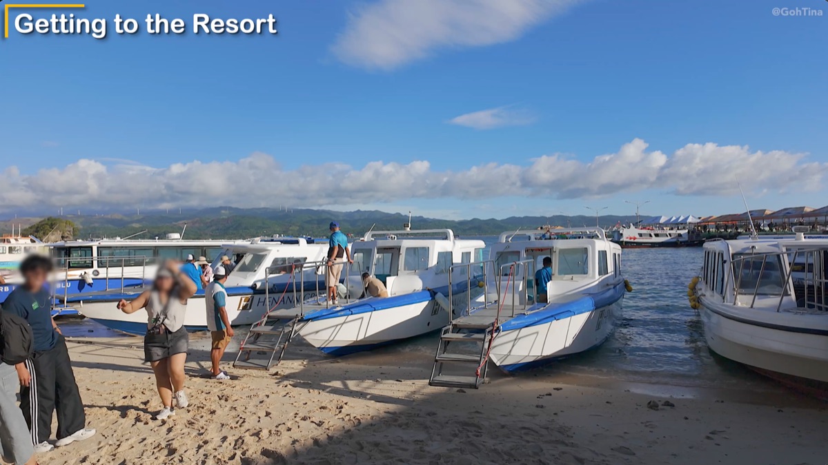 Boat ride across to Boracay Island