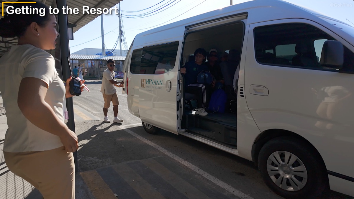 Henann van pickup at Caticlan Airport