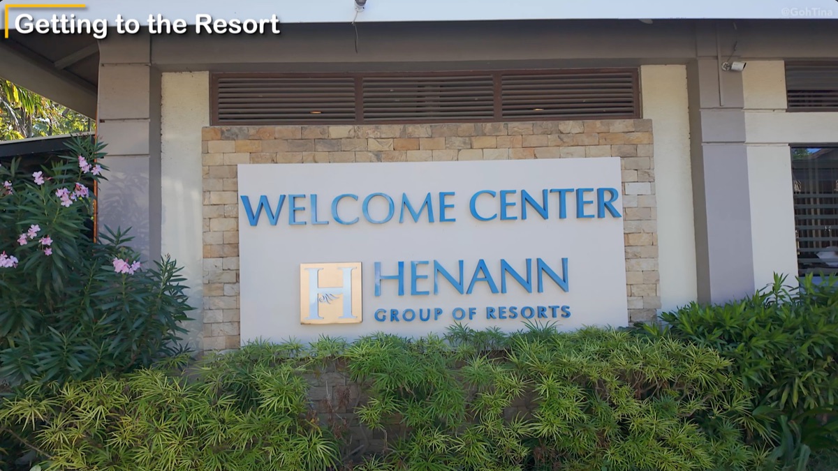 Waiting for the boat at the Henann Welcome Center