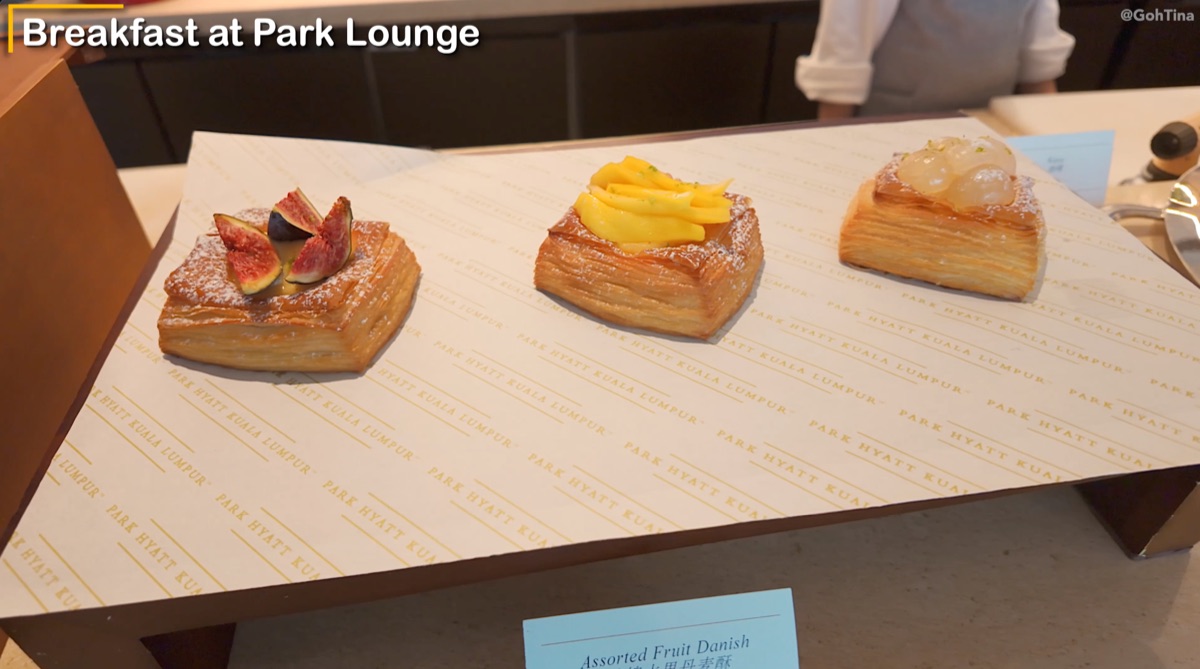Fruit danish at the breakfast buffet