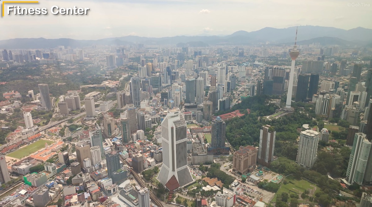 View from the fitness center at Park Hyatt Kuala Lumpur
