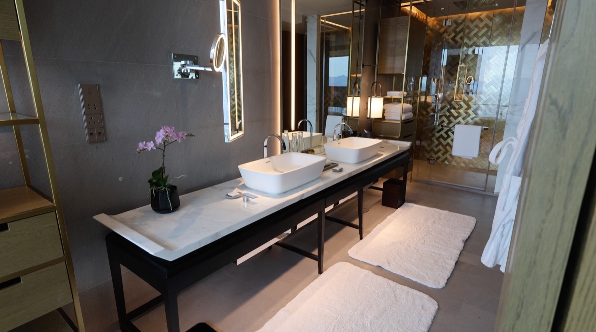 His and hers vanity in the Park Deluxe Suite bathroom