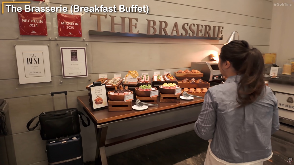 Fresh bread selection at the breakfast buffet