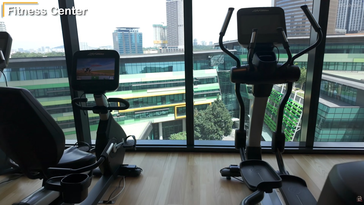 Fitness center with a view