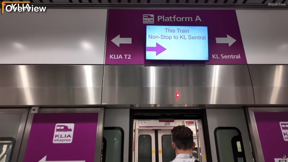 KLIA Ekspres airport train to KL Sentral