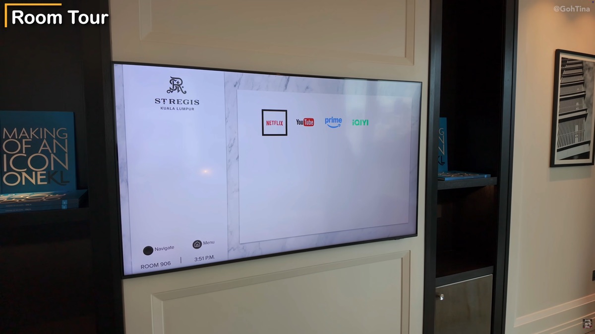 Smart TV in the Caroline Astor Suite