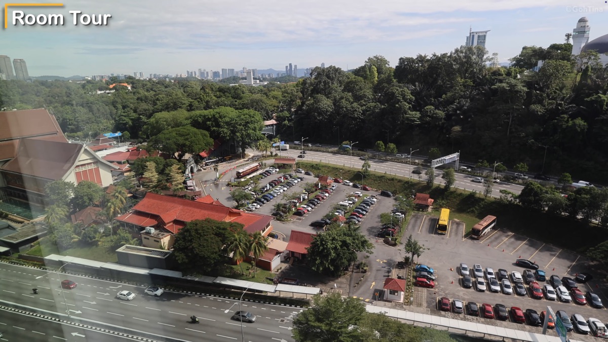 View from the Caroline Astor Suite over the Perdana Botanical Garden