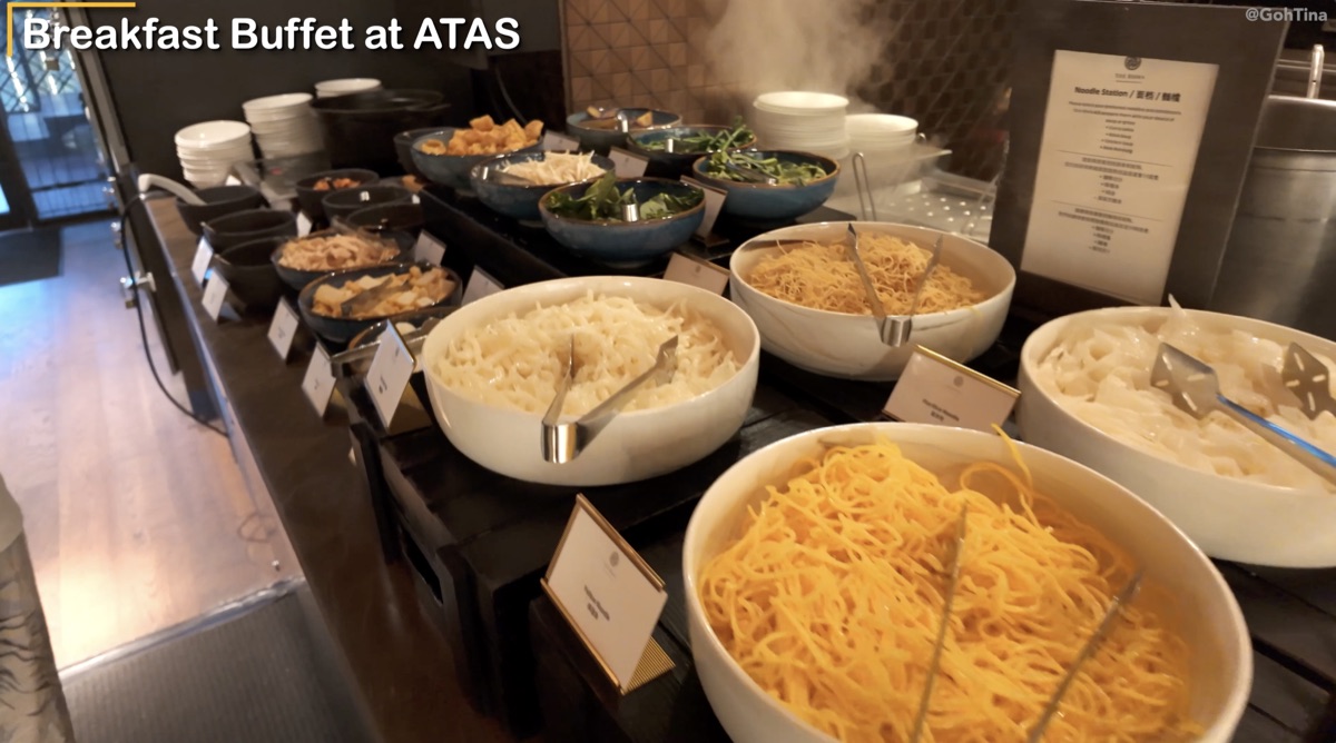 Breakfast buffet spread at ATAS