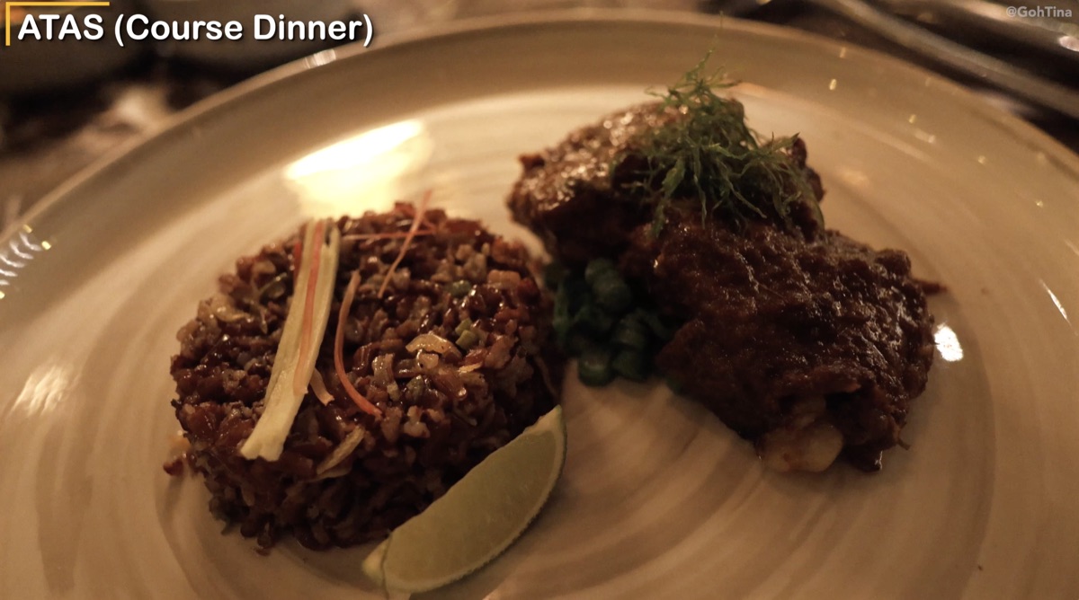 Beef rib rendang tok and nasi ulam