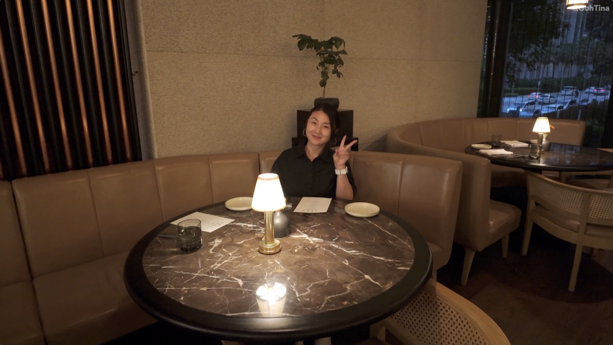 Posing at our table at ATAS restaurant