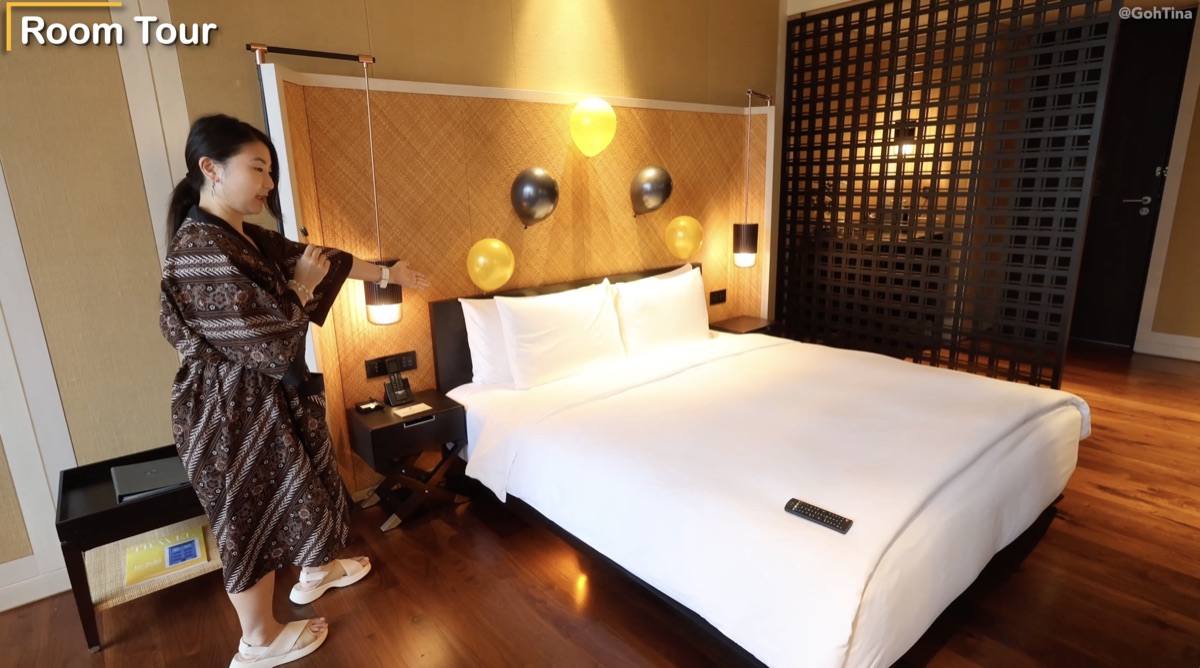 King bed in the Grand Studio at The RuMa Kuala Lumpur