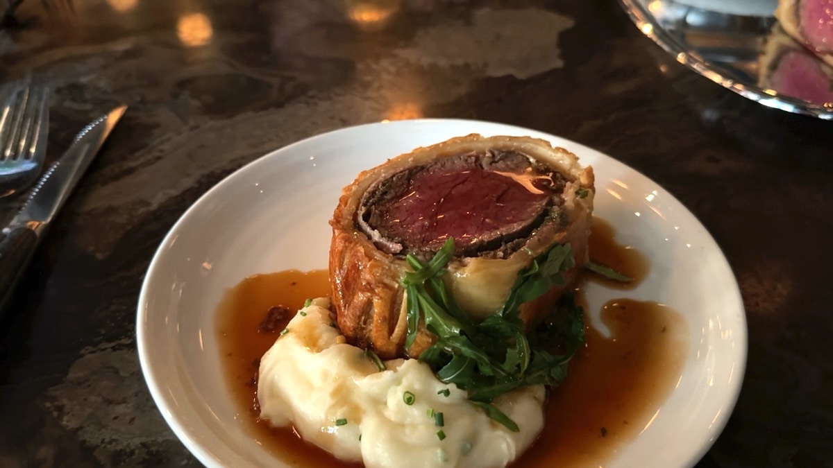 Wren and Wolf beef wellington plated