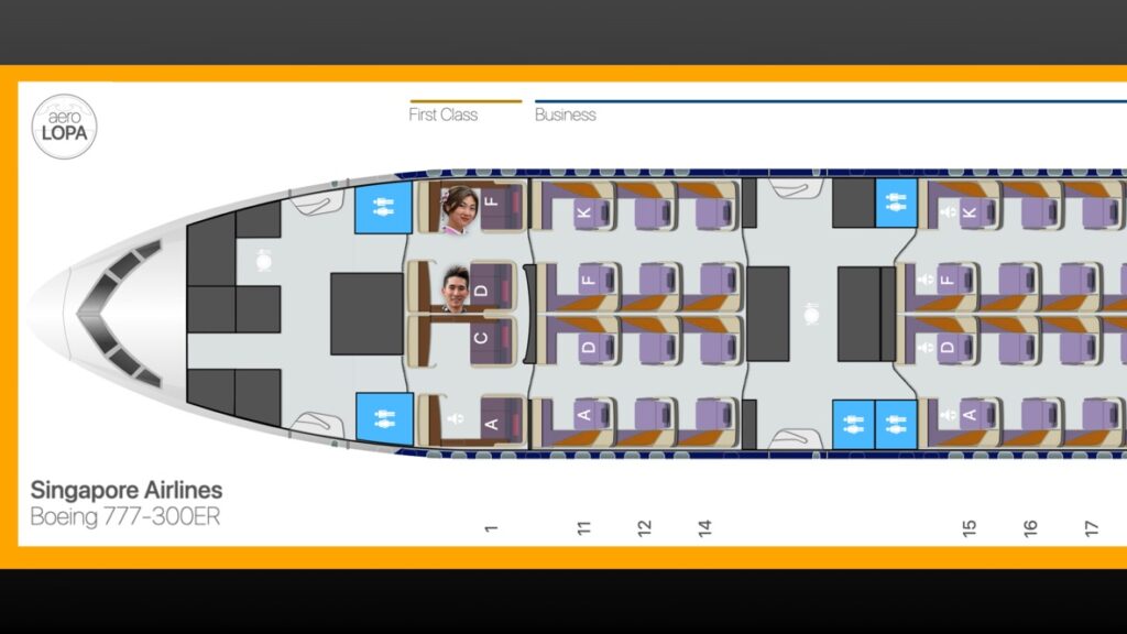 Singapore first class sitting chart