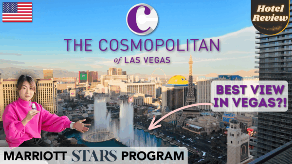 Cosmopolitan Las Vegas Review: Terrace Studio with Bellagio Fountain View (Marriott Stars Stay)